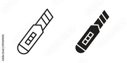 Utility knife icon collection. Vector design pack