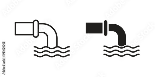 Waste water icon collection. Vector design pack