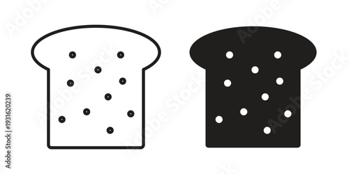 White bread icon collection. Vector design pack