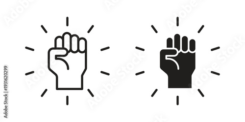 Will power icon collection. Vector design pack