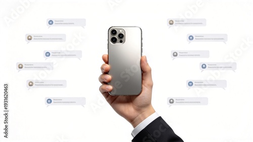HandHoldingSmartphoneChatMessages