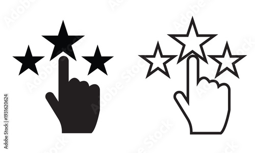 Customer Rating and Review Icon . feedback symbols for customer satisfaction concepts in digital interfaces.