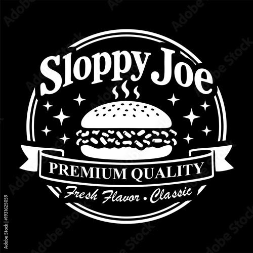 Sloppy joe logo vector illustration template