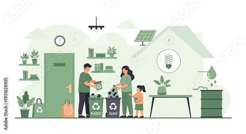 Eco friendly family living sustainable lifestyle