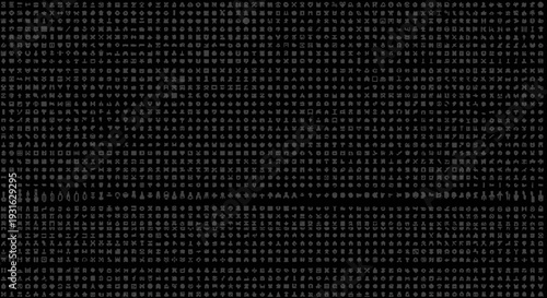Black grid pattern with subtle gradient effect on dark background.