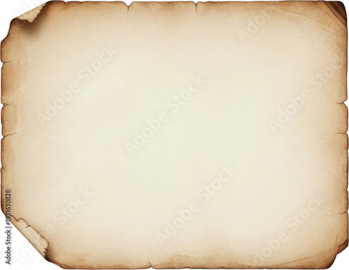 Empty Old Parchment Paper Landscape Orientation