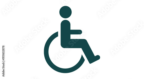 Universal Wheelchair Accessible Symbol Icon Disability Assistance Mobility Sign Vector Graphic