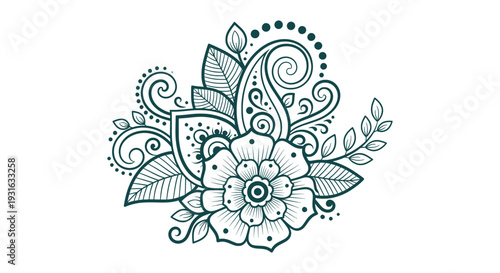 Modern Decorative Number Fifty-One Vector Design Element for Anniversary Celebration