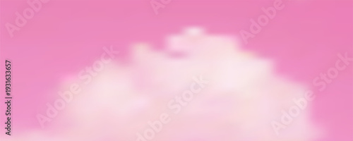 Pink sunrise sky gradient with vibrant sunset hues and soft clouds. Serene dawn background showcasing warm golden hour colors over tranquil seaside landscape illustration.