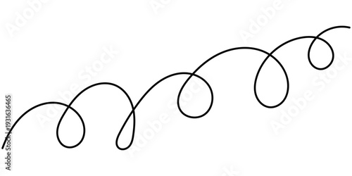 Elegant abstract drawing with flowing loops and organic spirals, decorative vector elements featuring seamless patterns perfect for banners and creative projects.