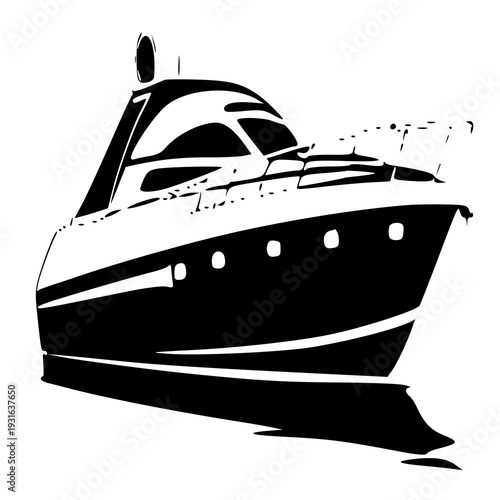 Vector background boat , vector illustration of a boat , silhouette of a boat 