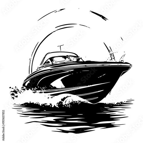 Vector background boat , vector illustration of a boat , silhouette of a boat 