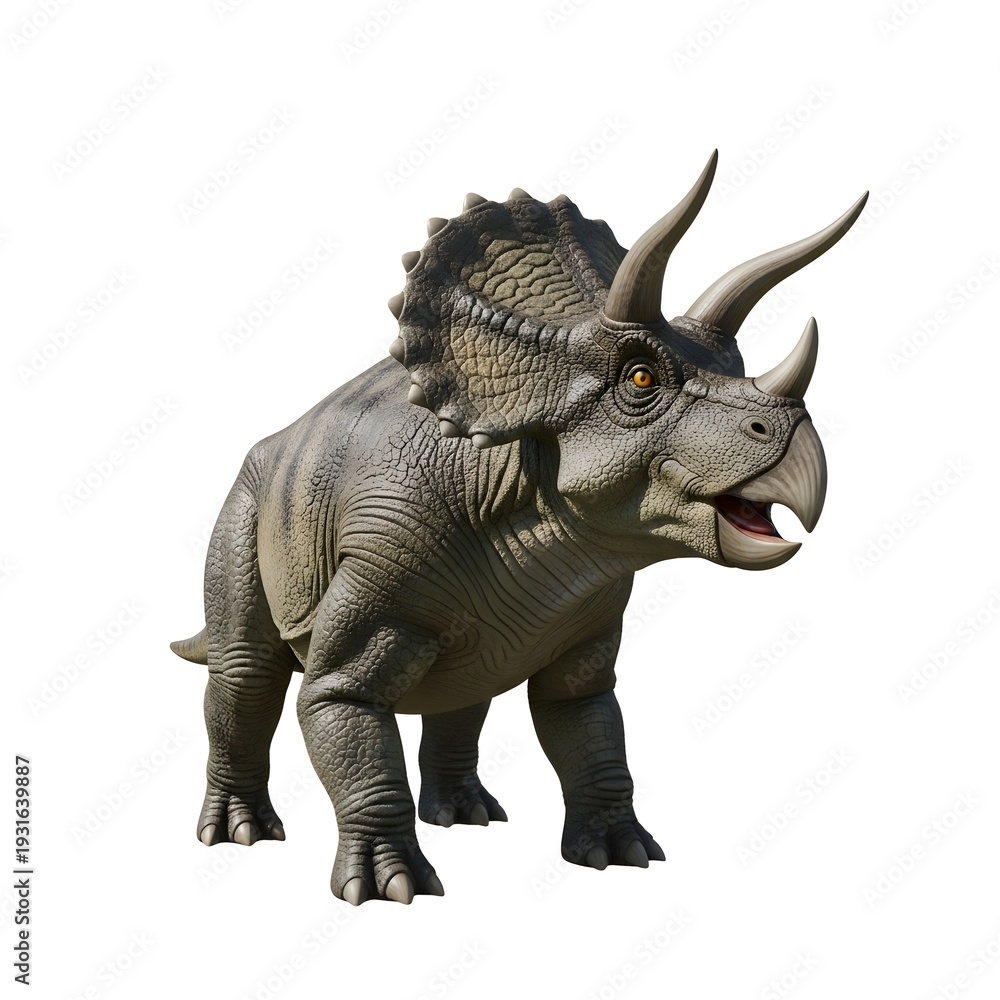 Obraz premium Triceratops isolated on white background