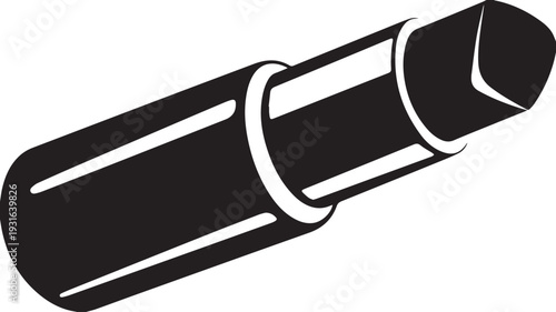 A black and white illustration of a cylindrical object with a handle Vector