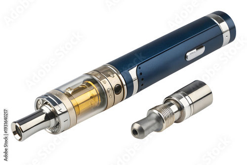 A vaporizer pen for cannabis, modern sleek design isolated on white or transparent background