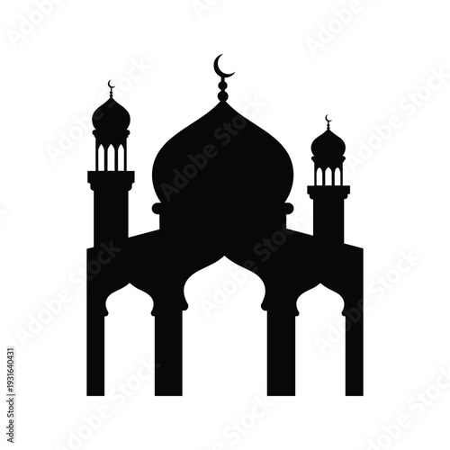 Mosque Silhouette Architecture Islamic Building