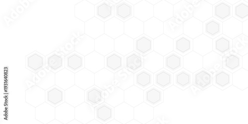 Illustration of hexagons pattern. Geometric abstract background with simple hexagonal elements. Creative idea for medical, technology or science design.