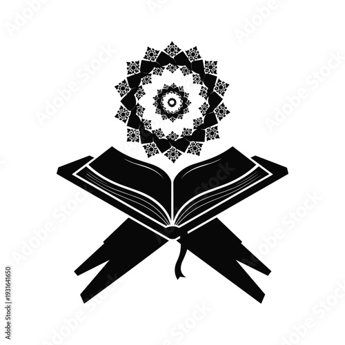 Quran Stand Sacred Text Mandala Design Commercial