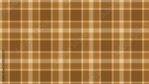 Seamless classic plaid pattern in earthy brown and tan tones perfect for traditional textile prints and rustic digital wallpaper