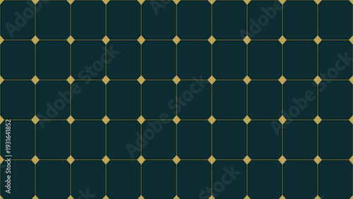 Abstract dark teal technical background featuring a golden geometric grid with diamond accents perfect for modern energy and professional technology wallpaper