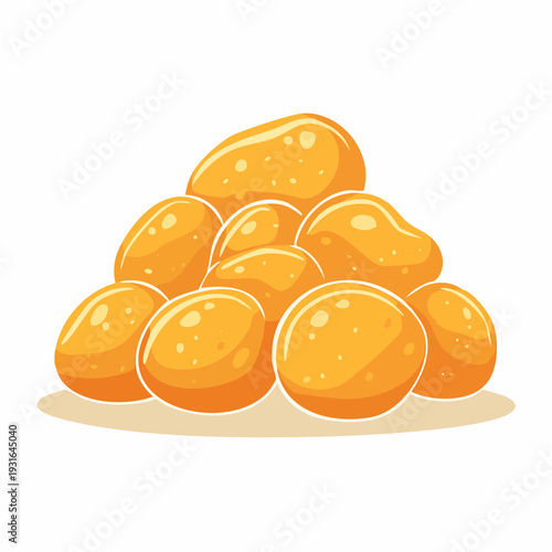 A vibrant and appealing stack of freshly harvested golden potatoes, perfect for illustrating healthy eating concepts and agricultural themes