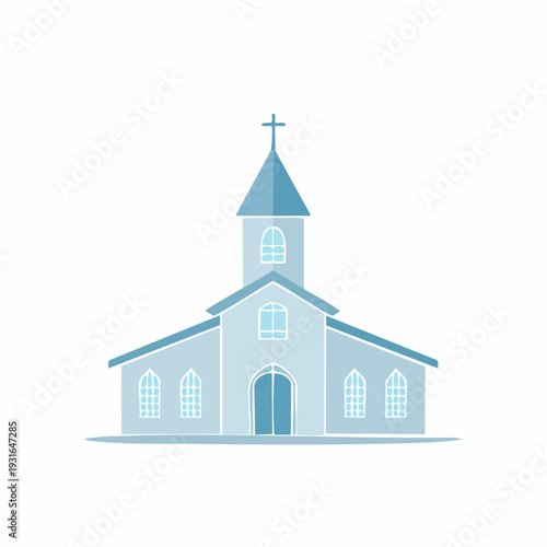 Religious Candle Icon with Christian Cross, Symbolizing Faith, Hope, and Peaceful Remembrance