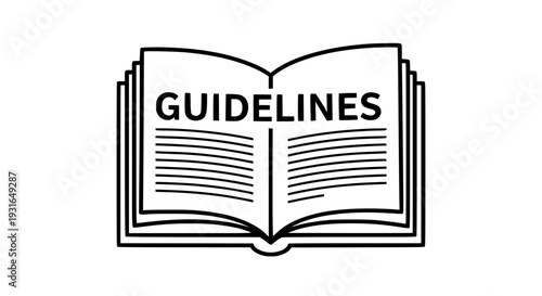 Open Book With Guidelines