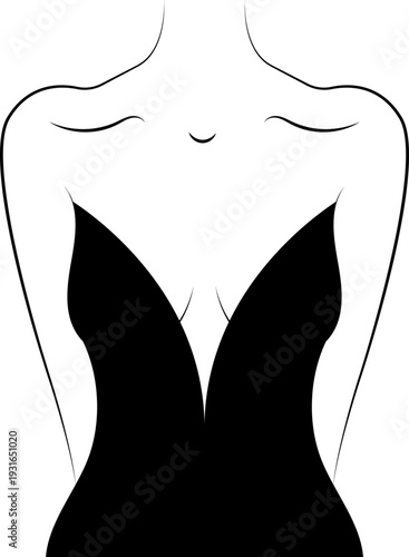 Types of Corsets Hand drawn vector sketch icons collection longline bra lingerie technical fashion illustration with molded cup, crop hip length. Types of necklines in dresses