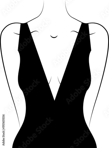 Types of Corsets Hand drawn vector sketch icons collection longline bra lingerie technical fashion illustration with molded cup, crop hip length. Types of necklines in dresses