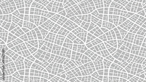 Abstract geometric pattern of interconnected white lines on a soft gray background, reminiscent of a city map or neural network