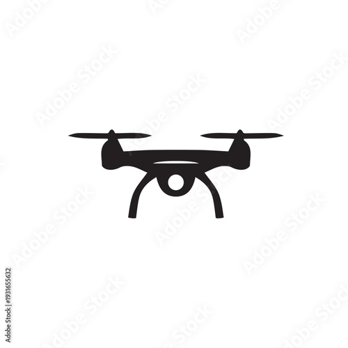 Quadcopter Drone Silhouette – Modern Minimal Technology Vector Icon