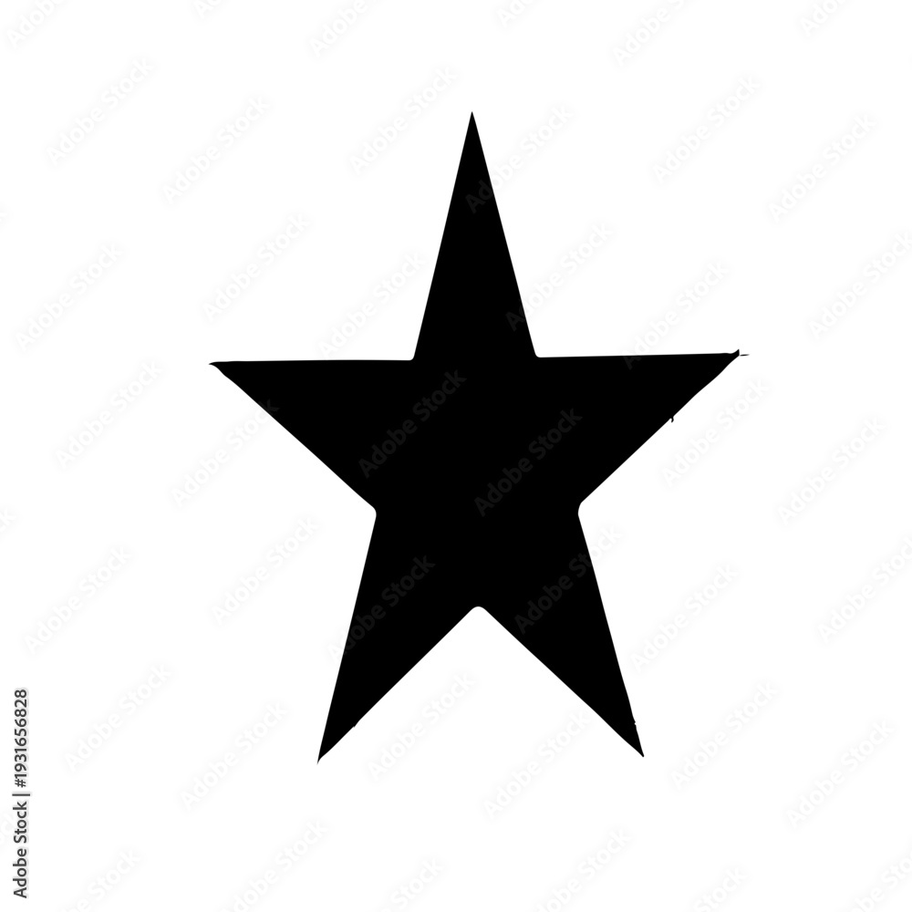 Obraz premium silver star isolated on white