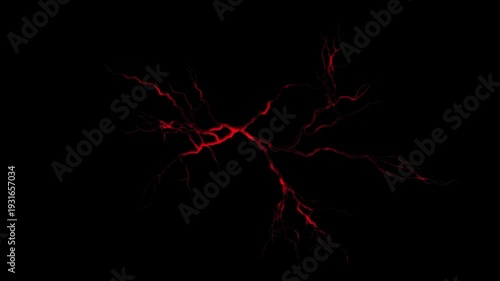 Dark cracked surface with glowing red lava lines background