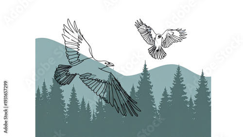 Clean Minimal Flying Crow Silhouette Vector Set with Multiple Wing Angles for Logo and Graphic Design Use