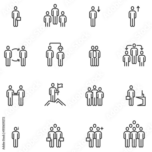 people icon line logo vector ,person,team, group,meeting,employee