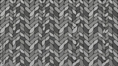 Gray chevron herringbone woven fabric texture with repeating geometric pattern