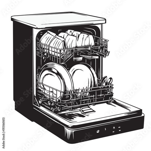 dishwasher in the kitchen