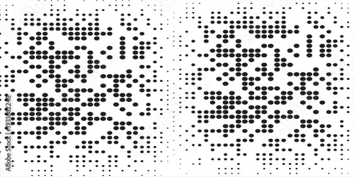 Halftone circles, halftone dot pattern simple art