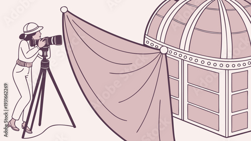 Photographer Captures Architectural Detail with Draped Fabric.