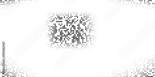 Halftone circles, halftone dot pattern simple art