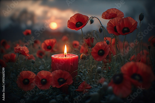 Intentionally soft Flanders poppies 