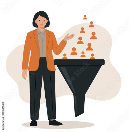 Layoffs, dismissals, or unemployment. isometric Funnerel merchants stock illustration