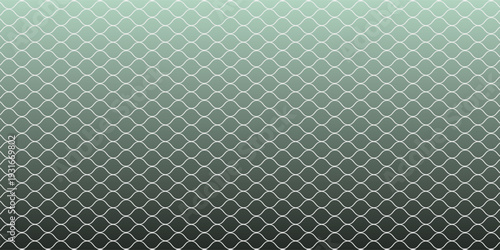 Soccer Ball illuminated green light in the Goal Net. illustration. vector eps10.