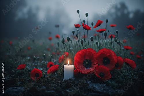 Intentionally soft Flanders poppies 