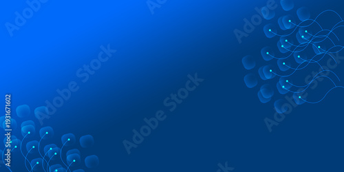 Illustration in the style of geometric-shaped patterns with blue gradient for online work and presentations	