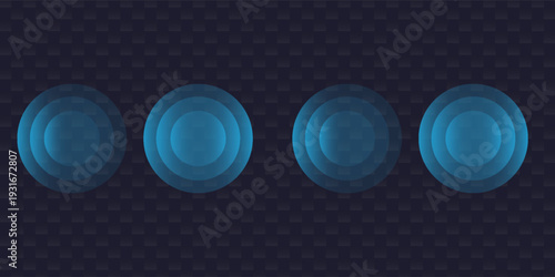 Sound wave. Signal concentric circle. Round light effect. Wifi range. Radio station signal. Water ripple with circle waves. A place or a painful point. Radar screen