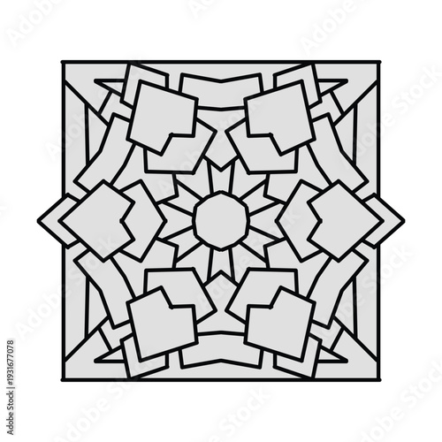 Vibrant Mosaic Inspired Square Pattern