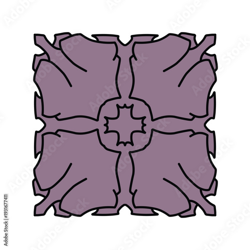 Colorful Classic Floral Square Tile