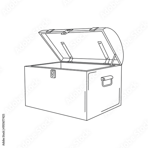 Open Chest, Metal Box, Storage Container, Locking Trunk