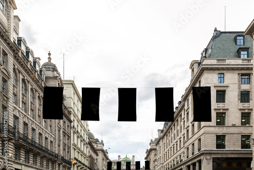 Tableau sur toile Billboards mockups hanging sign over Piccadilly Circus London